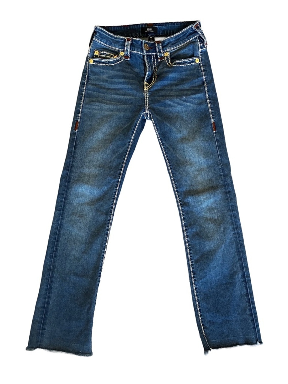 True Religion Billie Straight Leg Jeans Size 25 Super T Stitch